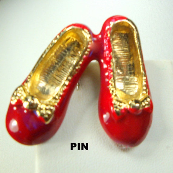 SALE, Red Shoes Brooch, Dorothy, Wizard Of OZ, No… - image 9