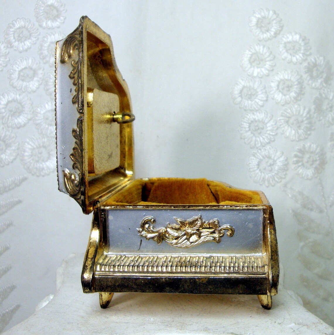 Piano Music Box Grand Piano Jewelry Box 1950s JAPAN Ornate Etsy