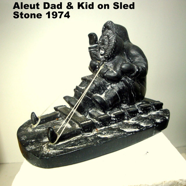 Vintage Vanstone Soapstone Sculpture: Northwest Native Child on