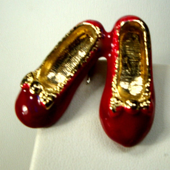 SALE, Red Shoes Brooch, Dorothy, Wizard Of OZ, No… - image 4