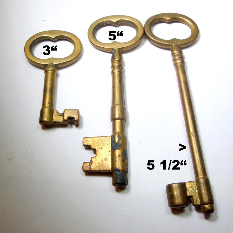 Smallest Key Vintage Brass Skeleton Keys, Pick One, Price Varies - Etsy