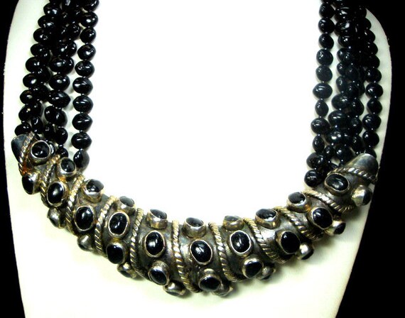 Giant Luisa Conti Vintage Modernist BIB Necklace,… - image 6