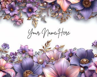 Floral Tumbler *personalized*