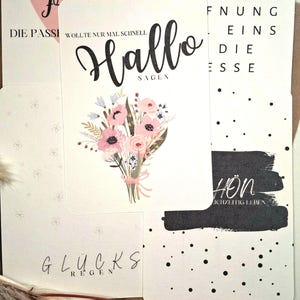 Postkartenset mit Sprüchen – 5 Karten mit Lebensweisheiten & Humor | Freundschaft | Glück | Motivation