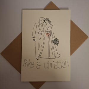 Personalisierte Glückwunschkarte Hochzeit mit Baby im Bauch | Karte Hochzeit schwanger| Hochzeitskarte werdende Eltern |Grußkarte Standesamt