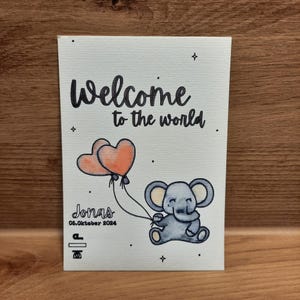 Personalisierte Karte zur Geburt "Welcome"
