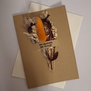 Grußkarte zum Abschied | Abschiedskarte | Trockenblumen