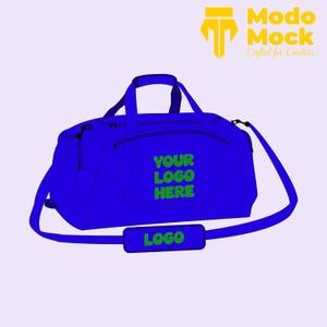 Gym Bag Mockup | Sports Duffel Bag Mockup | AI PDF File | Digital Product | Fitness Bag Mockup for Branding & Print Design