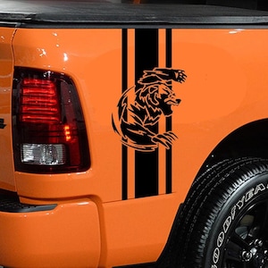 Two Universal Bear Rear Side Truck Decal Pick up trucks