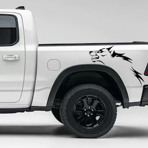 Wolf pick up truck decal universal