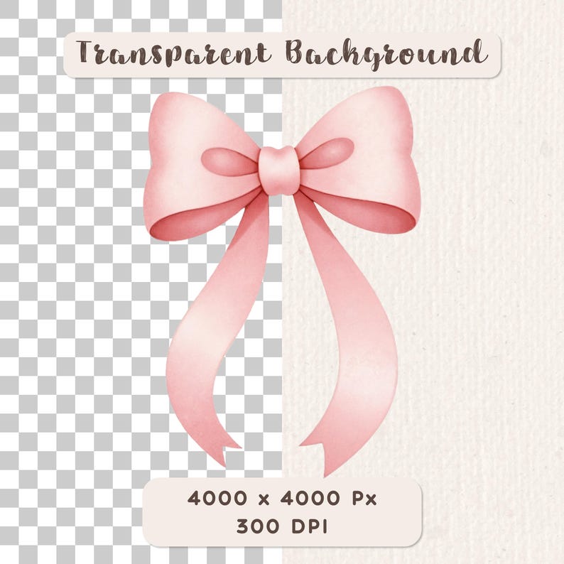 Romantic Pink Bows & Frames Clipart Bundle, Pink Ribbons Border ...