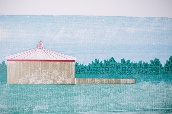 Buffalo Water Intake Crib Letterpress Print Etsy