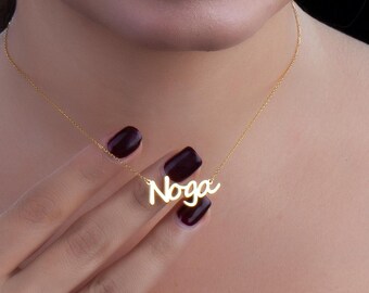 Collana con nome personalizzato: argento sterling, oro 14 carati, gioielli fatti a mano