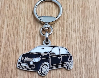 Twingoo  Keychain, Classic Car Pendant, Metal Enamel Keychain, Retro Automotive Collectable Keychain Gift, Car Lover Gift Keychain