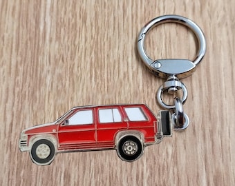 Nissan Terrano Keychain, Classic Car Pendant, Metal Enamel Keychain, Retro Automotive Collectable Keychain Gift, Car Lover Gift Keychain