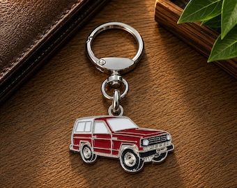 Nissan Patrol Classic Car Keychain, Enamel Metal, Collectible, Gift for Car Lovers and Collectors.