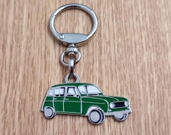 Car R-4 Keychain, Classic Car Pendant, Metal Enamel Keychain, Retro Automotive Collectable Keychain Gift, Car Lover Gift Keychain