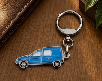 Citroen C15 Classic Car Keychain, Enamel Metal, Collectible, Gift for Car Lovers and Collectors.