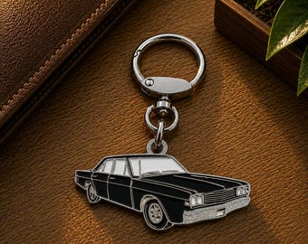 Dart 3700 Black Classic Car Keychain Enamel Metal, Collectible, Gift for Car Lovers and Collectors.