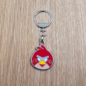 Loco Bird Metal Keychain, Color Enamel Keyring, Cartoon Girl Keychain Gift, Retro Classic Flat Lightweight Metallic Keychain