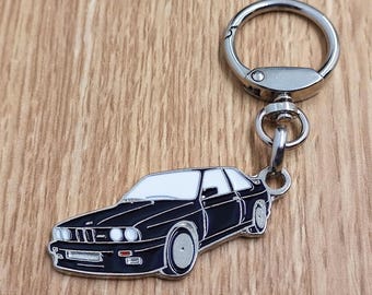 BMW M3  Keychain, Classic Car Pendant, Metal Enamel Keychain, Retro Automotive Collectable Keychain Gift, Car Lover Gift Keychain
