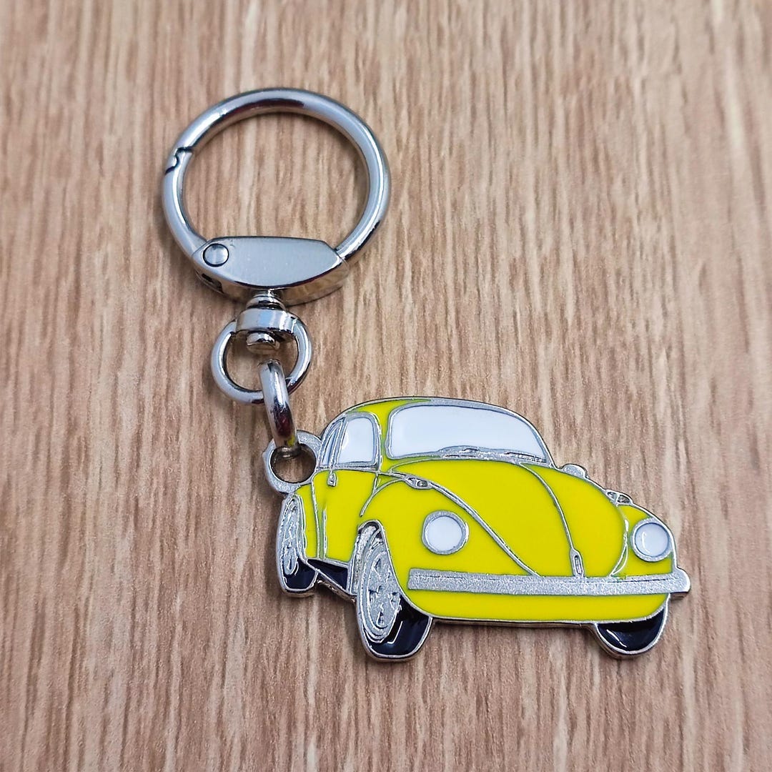 Beetle Classic Car Keychain, Enamel Metal Keyring, Collectible Keyring ...