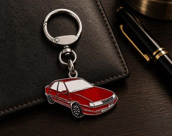Citroen Xantia Classic Car Keychain, Enameled Metal, Collectible, Gift for Car Lovers and Collectors.