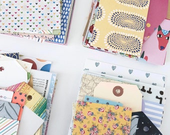 Mixed Scrap paper pack, Junk Journal papers, scrapbooking papers, cardmaking papers, ephemera