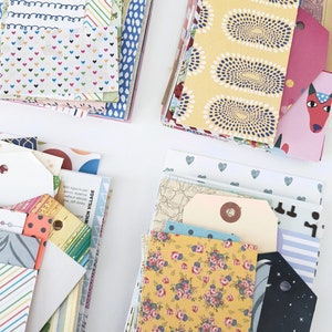Mixed Scrap paper pack, Junk Journal papers, scrapbooking papers, cardmaking papers, ephemera