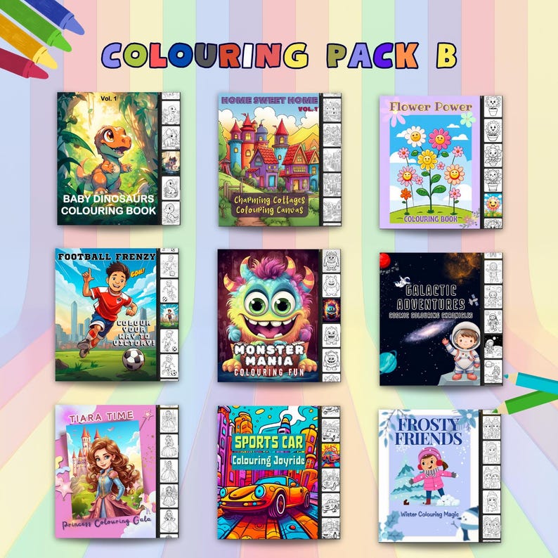 Kids Coloring Book | 4000+ Pages, 21 Themes (digital Download) - Etsy