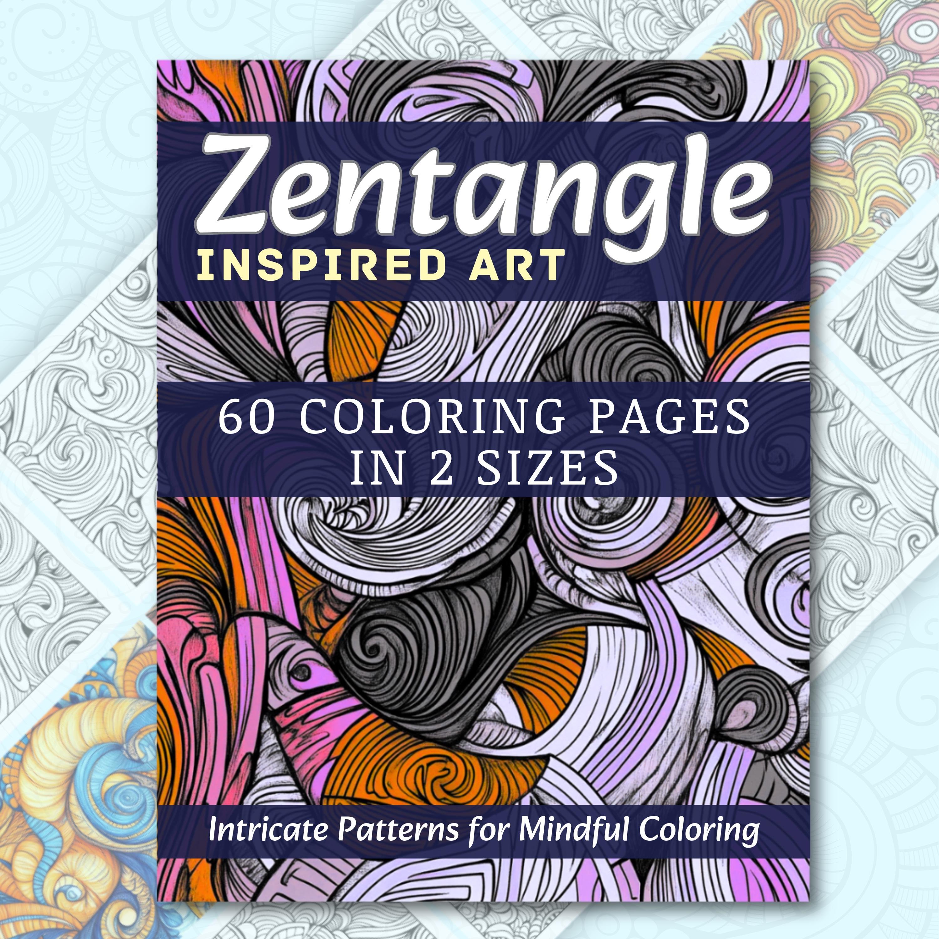 Zentangle Coloring Book: Printable Floral Art for Adults & Teens (PDF ...