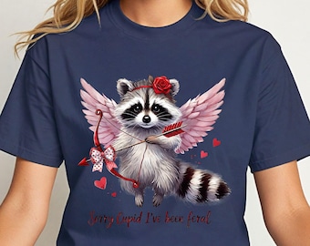 Funny Raccoon Valentine PNG: Retro Shirt Sublimation , Digital Download