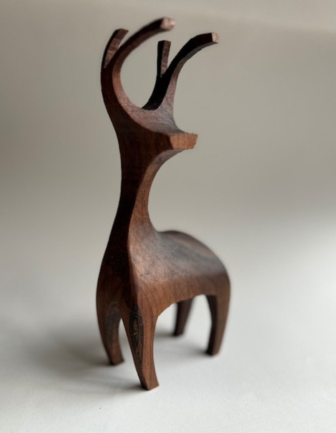 Wood Carved Reindeer - Etsy