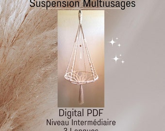 Macrame Suspension, Macrame Hammock, Cat Hammock, Bohemian Hammock, Macrame Decoration, Cat Bed, Cat Swing, Macrame Tutorial.