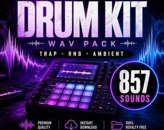Ambient Drum Kit WAV Pack 857 Sounds für Trap RnB Beats Producer Kit
