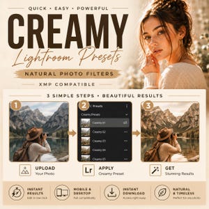 Paquete de preajustes cremosos para Lightroom, filtros fotográficos naturales XMP, edición para Instagram imagen 7