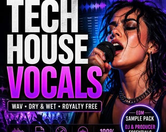Tech House Vocal Loops WAV männlich weiblich Vocals EDM Sample Pack DJ Producer Kit