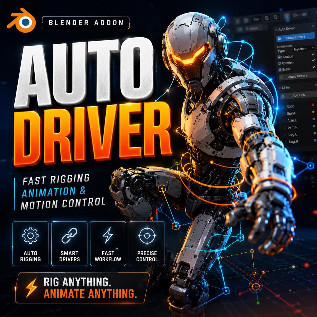 Blender Auto Driver Addon for Fast Rigging Animation & Motion Control ...