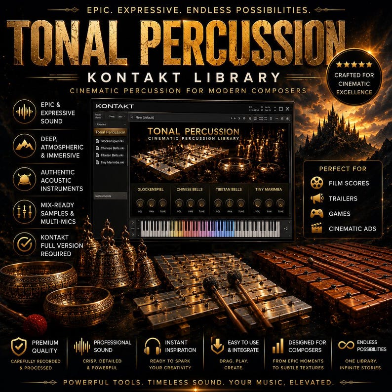 Kontakt Tonal Percussion Library Glockenspiel Bells Marimba for ...