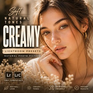 Paquete de preajustes cremosos para Lightroom, filtros fotográficos naturales XMP, edición para Instagram imagen 4