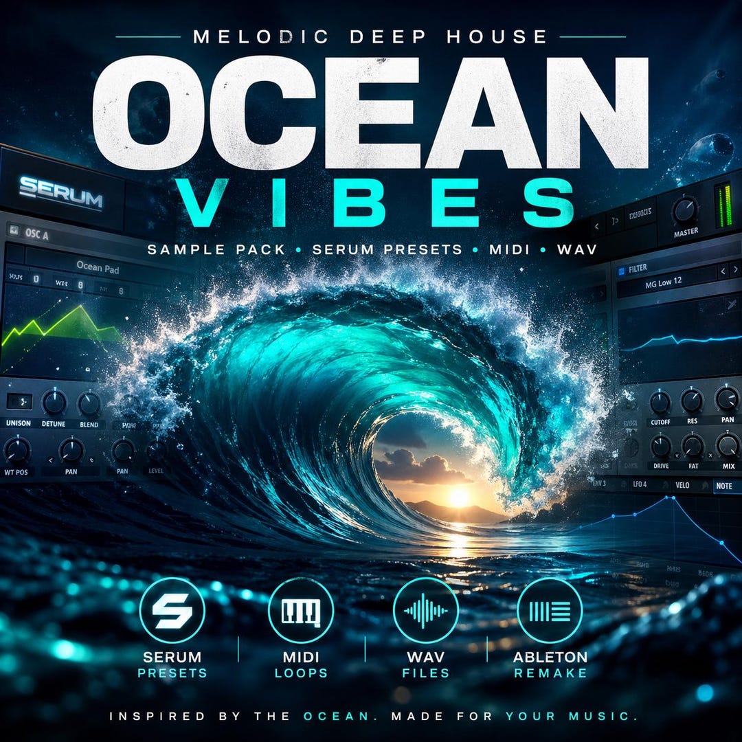 Melodic Deep House Sample Pack Ocean Serum Presets MIDI Loops Ableton ...