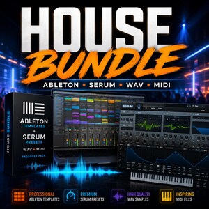 Housemusik Ableton-mallpaket Serumförinställningar WAV MIDI Producer Pack