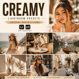 Paquete de preajustes cremosos para Lightroom, filtros fotográficos naturales XMP, edición para Instagram imagen 3