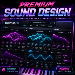 Synthwave Serum 2 Presets and Retro WAV Samples for Cinematic Electronic Music image 4