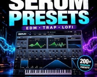 Paquete de presets de Serum para productores de EDM, Trap y LoFi: sonidos de sintetizador electrónico