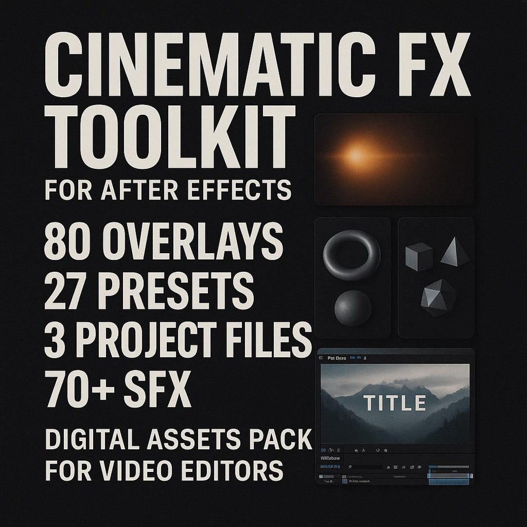 Cinematic FX Toolkit for After Effects – 80 Overlays, 27 Presets, 3 ...