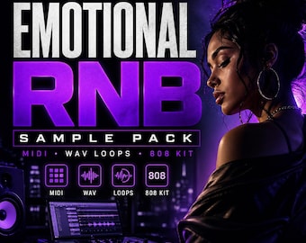 Emotional RnB Sample Pack MIDI WAV Loops 808 Kit