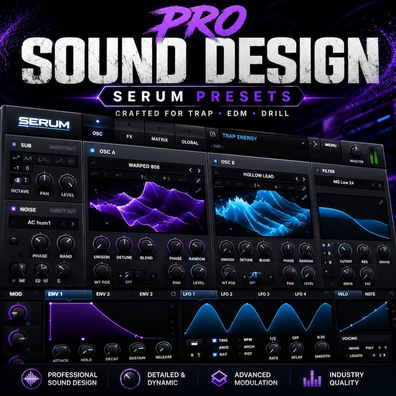 Serum Presets for Trap EDM Drill Producers FL Studio Sound Design Pack image 4