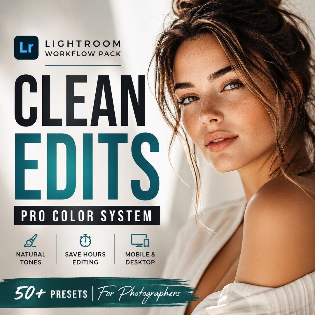 Lightroom Workflow Pack for Photographers Clean Edits Pro Color System ...