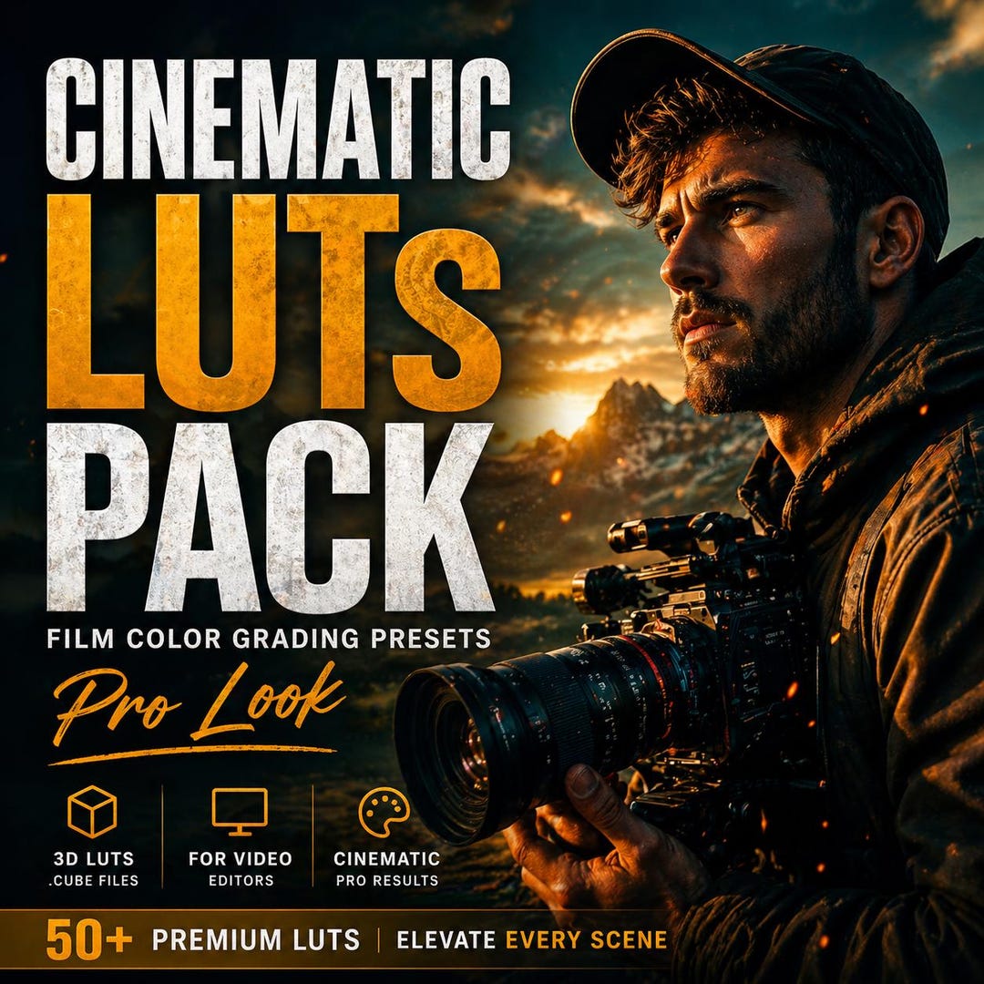 Cinematic Luts Pack Film Color Grading Presets for Video Editors Pro ...